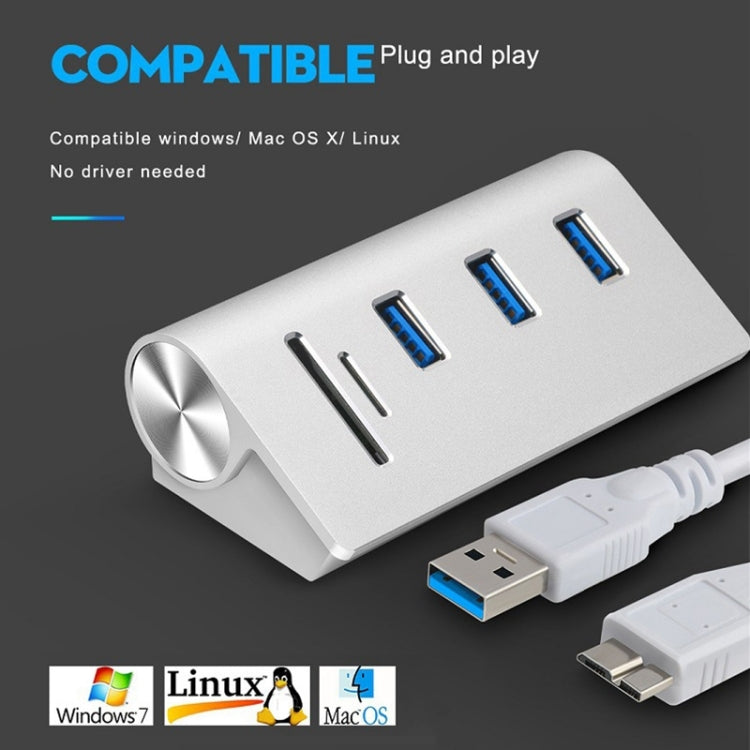 Rocketek HUB-3PC2 High Speed USB 3.0 Splitter HUB Adapter (White) - USB 3.0 HUB by ROCKETEK | Online Shopping South Africa | PMC Jewellery | Buy Now Pay Later Mobicred