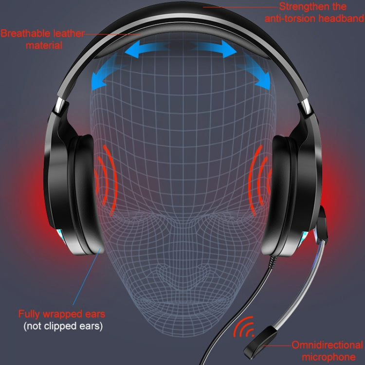 YINDIAO Q2 Head-mounted Wired Gaming Headset with Microphone, Version: Single 3.5mm(Black) - Multimedia Headset by YINDIAO | Online Shopping South Africa | PMC Jewellery | Buy Now Pay Later Mobicred