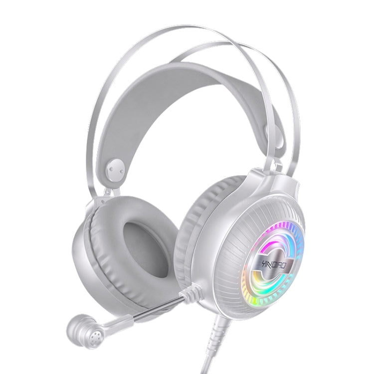 YINDIAO Q4 Head-mounted Wired Gaming Headset with Microphone, Version: Dual 3.5mm + USB(White) - Multimedia Headset by YINDIAO | Online Shopping South Africa | PMC Jewellery | Buy Now Pay Later Mobicred