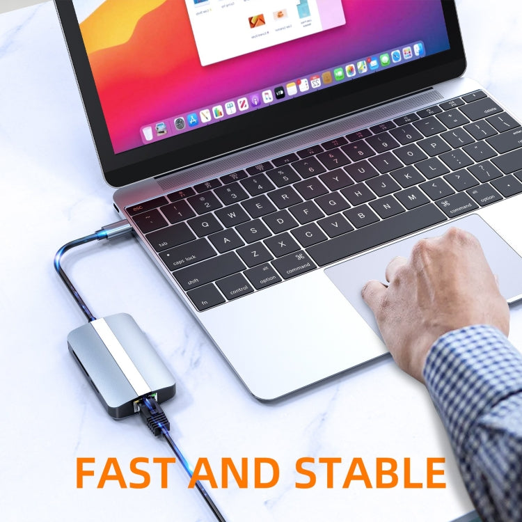 BYL-2112 5 in 1 USB-C / Type-C to USB Multifunctional Docking Station HUB Adapter - USB HUB by PMC Jewellery | Online Shopping South Africa | PMC Jewellery | Buy Now Pay Later Mobicred