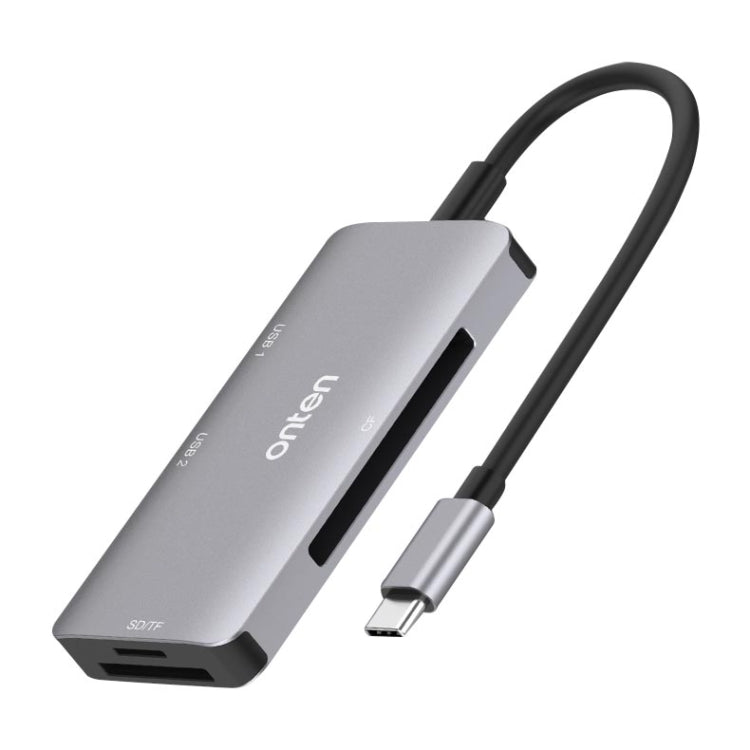 Onten 91882 5 In 1 USB3.0 x3 + SD + TF + CF Type-C / USB-C OTG Multi-function Card Reader - Card Reader by Onten | Online Shopping South Africa | PMC Jewellery | Buy Now Pay Later Mobicred