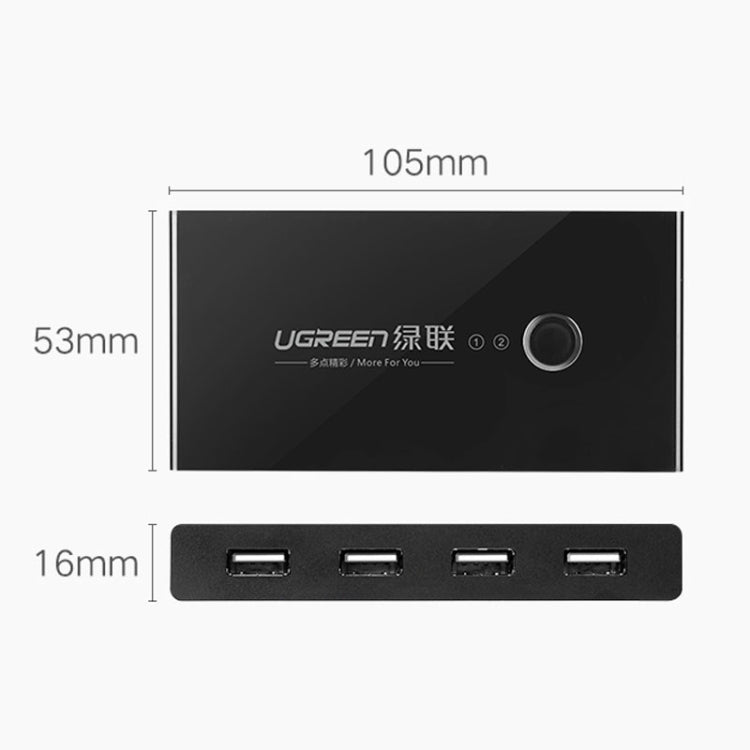 Ugreen USB Switch Selector 2 USB Ports Sharing 4 USB Ports Switcher Adapter for Mouse, Keyboard, Printer - free shipping - PMC Jewellery - Order now!