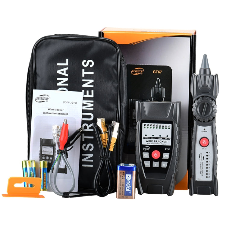 BENETECH GT67 RJ11 / RJ45 Multifunctional Cable Tester Line Finder Net Cable Detector - Lan Cable and Tools by BENETECH | Online Shopping South Africa | PMC Jewellery | Buy Now Pay Later Mobicred