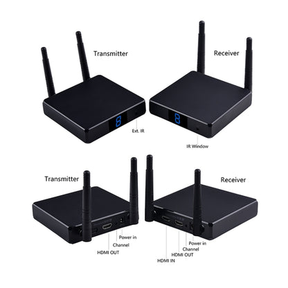 Measy FHD686-2 Full HD 1080P 3D 2.4GHz / 5.8GHz Wireless HD Multimedia Interface Extender 1 Transmitter + 2 Receiver, Transmission Distance: 200m(US Plug) - Set Top Box & Accessories by Measy | Online Shopping South Africa | PMC Jewellery | Buy Now Pay Later Mobicred