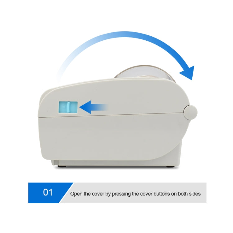 POS-9210 110mm USB +  Bluetooth POS Receipt Thermal Printer Express Delivery Barcode Label Printer, AU Plug(White) - Printer by PMC Jewellery | Online Shopping South Africa | PMC Jewellery | Buy Now Pay Later Mobicred