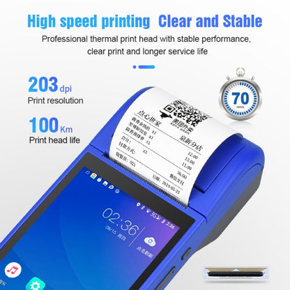 POS-6000 4G Version 1GB+8GB 58mm PDA Handheld 5.5 inch QR Code Android Smart POS Teminal Scanner Printer, EU Plug - Printer by PMC Jewellery | Online Shopping South Africa | PMC Jewellery | Buy Now Pay Later Mobicred