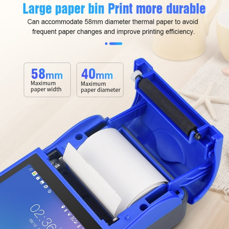 POS-6000 4G Version 1GB+8GB 58mm PDA Handheld 5.5 inch QR Code Android Smart POS Teminal Scanner Printer, UK Plug - Printer by PMC TechLife | Online Shopping South Africa | PMC TechLife | Buy Now Pay Later Mobicred