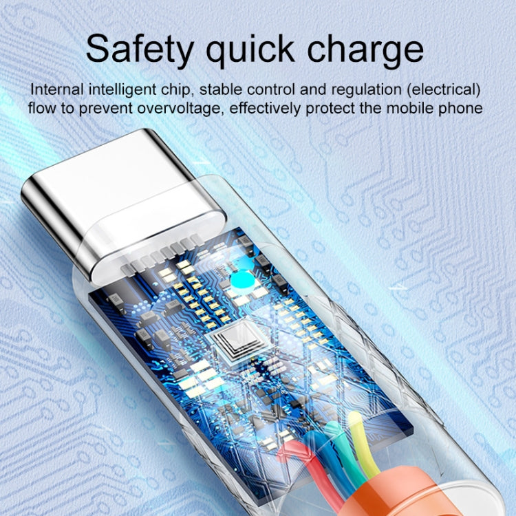 Mech Series 6A 120W USB to USB-C / Type-C Metal Plug Silicone Fast Charging Data Cable, Length: 1.2m(Blue) - USB-C & Type-C Cable by PMC TechLife | Online Shopping South Africa | PMC TechLife | Buy Now Pay Later Mobicred