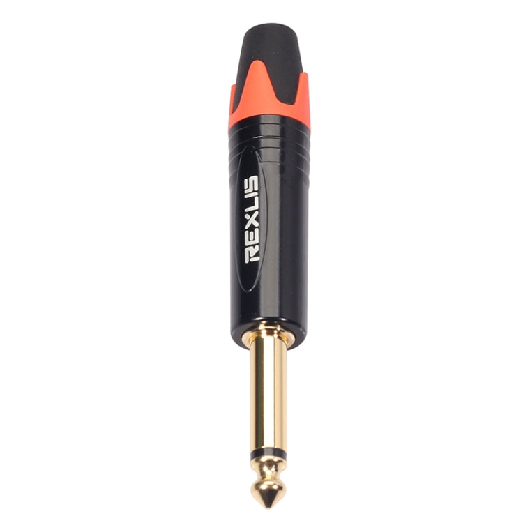 10 PCS TC202 6.35mm Gold-plated Mono Sound Welding Audio Adapter Plug(Orange) - Microphone Audio Cable & Connector by PMC Jewellery | Online Shopping South Africa | PMC Jewellery | Buy Now Pay Later Mobicred