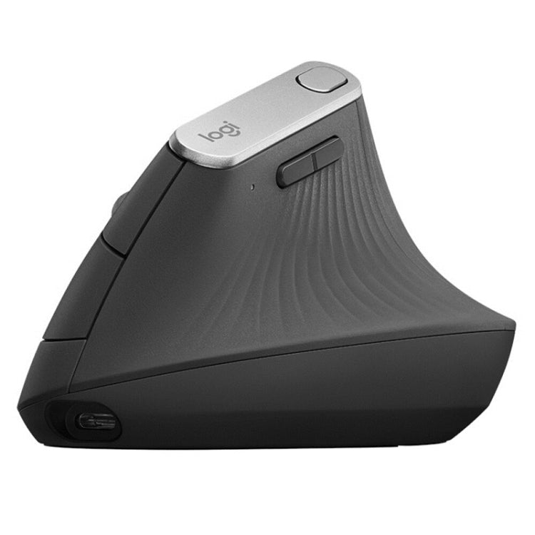 Logitech MX Vertical 4000DPI USB-C / Type-C + Unifying + Bluetooth Three-mode Ergonomic Wireless Vertical Optical Mouse (Black) - Wireless Mice by Logitech | Online Shopping South Africa | PMC Jewellery | Buy Now Pay Later Mobicred