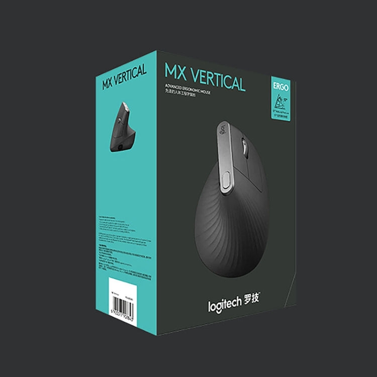 Logitech MX Vertical 4000DPI USB-C / Type-C + Unifying + Bluetooth Three-mode Ergonomic Wireless Vertical Optical Mouse (Black) - Wireless Mice by Logitech | Online Shopping South Africa | PMC Jewellery | Buy Now Pay Later Mobicred