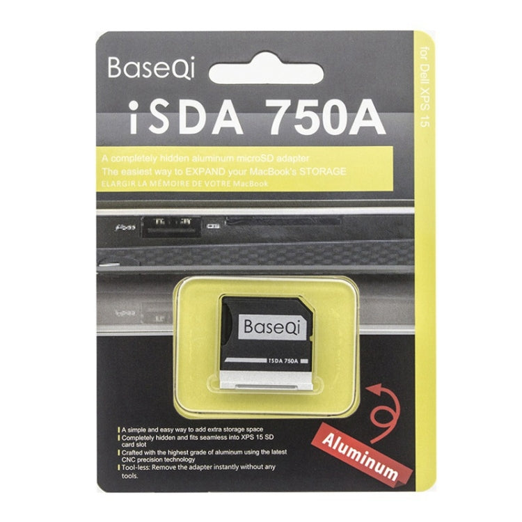 BASEQI Hidden Aluminum Alloy High Speed SD Card Case for Dell Inspiron 14 5455 Laptop - Card Case by PMC Jewellery | Online Shopping South Africa | PMC Jewellery