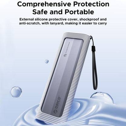 ORICO AXM2-G2-GY-BP M.2 NVMe SSD Enclosure with Silicone Protective Case & Type-C Cable - HDD Enclosure by ORICO | Online Shopping South Africa | PMC Jewellery | Buy Now Pay Later Mobicred