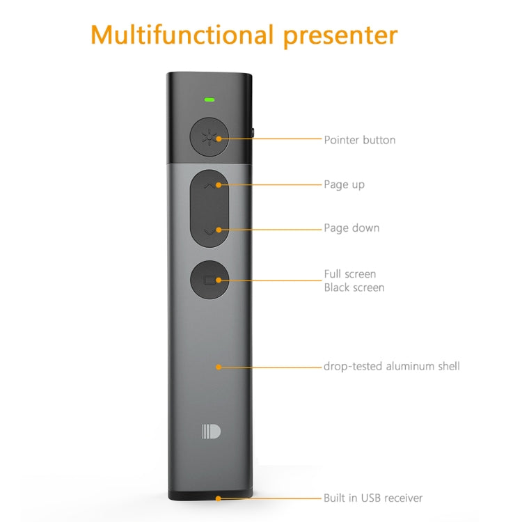 Doosl DSIT032 2.4GHz Wireless Presenter PowerPoint Clicker Representation Remote Control Green Laser Pointer, Control Distance: 100m -  by DOOSL | Online Shopping South Africa | PMC Jewellery | Buy Now Pay Later Mobicred