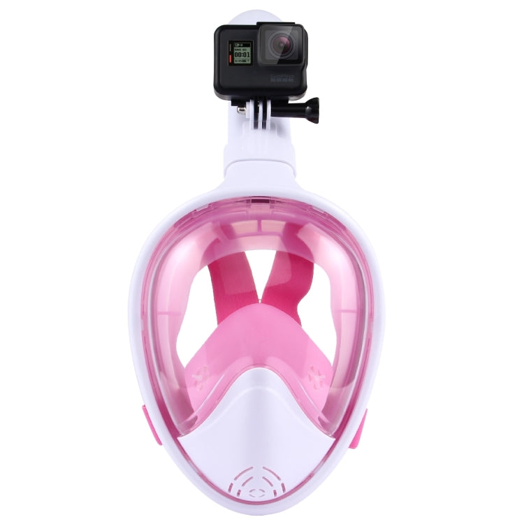 PULUZ 260mm Tube Water Sports Diving Equipment Full Dry Snorkel Mask for GoPro Hero12 Black / Hero11 /10 /9 /8 /7 /6 /5, Insta360 Ace / Ace Pro, DJI Osmo Action 4 and Other Action Cameras, S/M Size(Pink) - Diving Mask by PULUZ | Online Shopping South Africa | PMC Jewellery | Buy Now Pay Later Mobicred