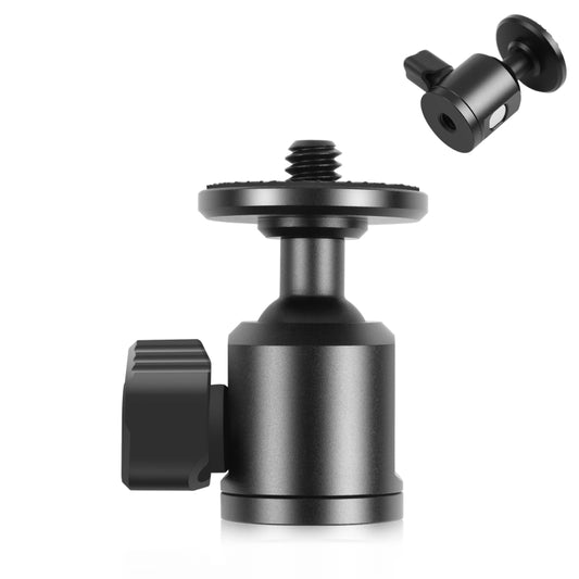 PULUZ 1/4 inch Inner Screw Metal Tripod Ball Head Adapter with Knob Lock(Black) - Tripod Heads by PULUZ | Online Shopping South Africa | PMC Jewellery | Buy Now Pay Later Mobicred