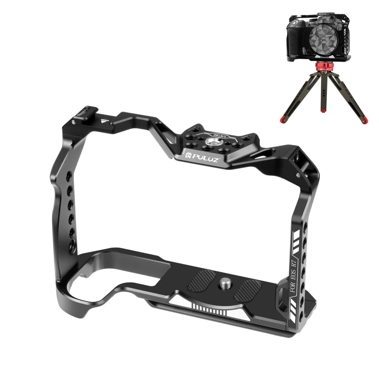 For Canon EOS R7 PULUZ Metal Camera Cage Stabilizer Rig(Black) - free shipping - PMC TechLife - Order now!