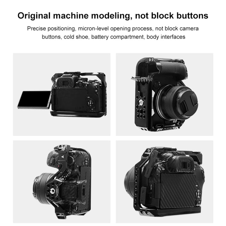 For Canon EOS R10 PULUZ Metal Camera Cage Stabilizer Rig (Black) - free shipping - PMC TechLife - Order now!