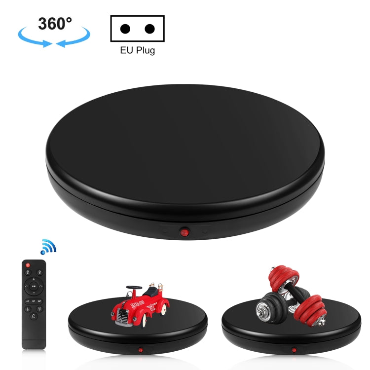 PULUZ 45cm Remote Control Adjusting Speed Rotating Turntable Display Stand, Black, Load 100kg(EU Plug) - free shipping - PMC TechLife - Order now!