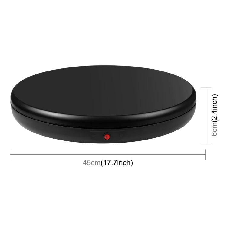 PULUZ 45cm Remote Control Adjusting Speed Rotating Turntable Display Stand, Black, Load 100kg(US Plug) - free shipping - PMC TechLife - Order now!