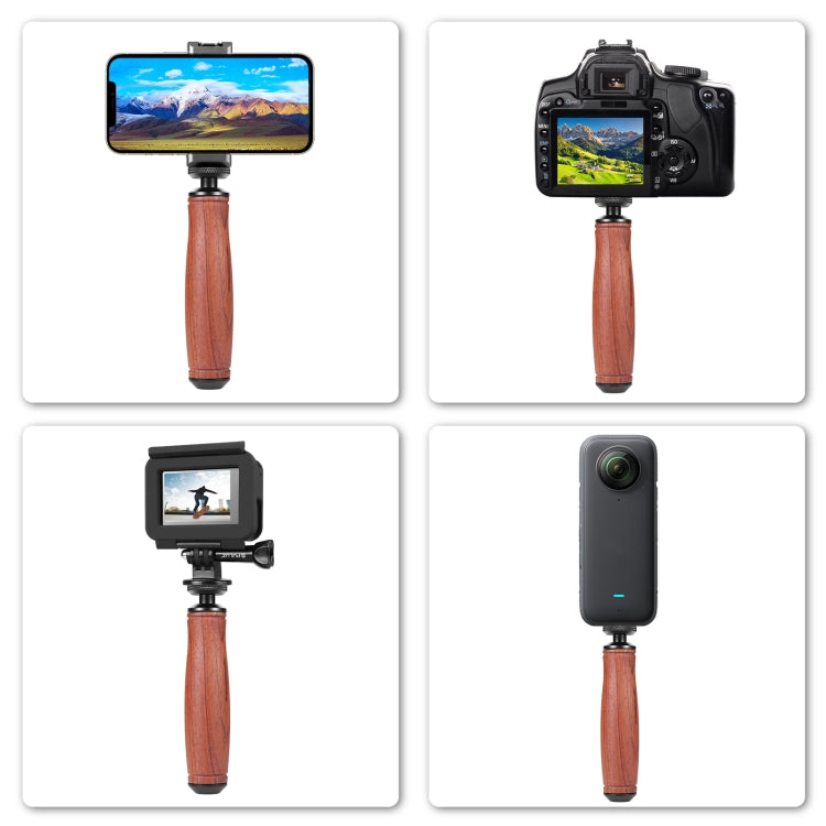 PULUZ Wooden Handle Camera Grip Stabilizer Handgrip - free shipping - PMC TechLife - Order now!