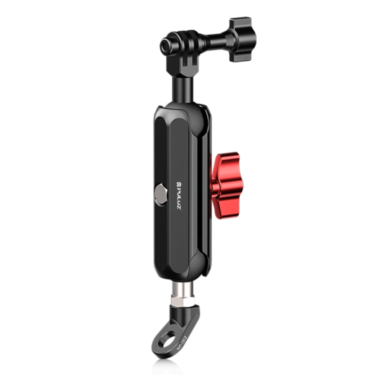 PULUZ Motorcycle Rearview Oblique CNC Metal Magic Arm Rod Mount - Bicycle Handlebar Mount by PULUZ | Online Shopping South Africa | PMC TechLife | Buy Now Pay Later Mobicred