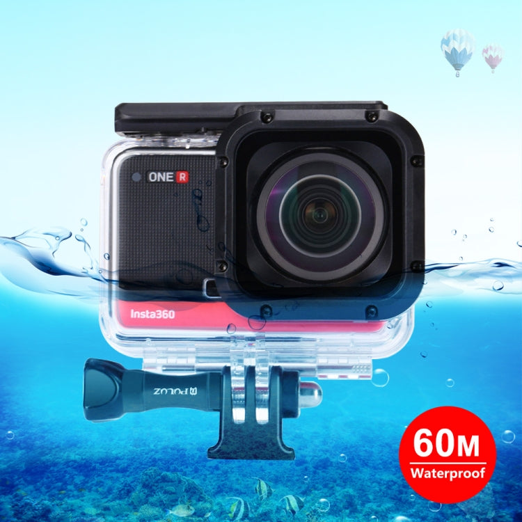 PULUZ 60m Underwater Depth Diving Case Waterproof Camera Housing for Insta360 ONE R 4K Wide-angle Edition(Transparent) - free shipping - PMC TechLife - Order now!