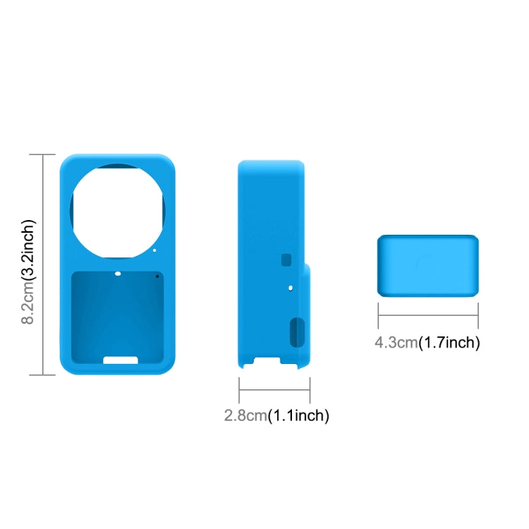 PULUZ Silicone Protective Case for DJI Action 2(Blue) -  by PULUZ | Online Shopping South Africa | PMC Jewellery | Buy Now Pay Later Mobicred