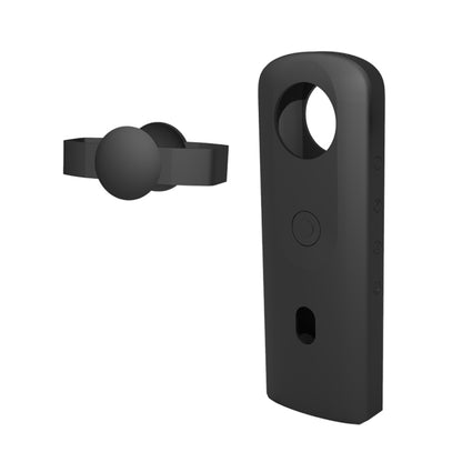 PULUZ Silicone Protective Case with Lens Cover for Ricoh Theta SC2 360 Panoramic Camera(Black) - Silicone Cases by PULUZ | Online Shopping South Africa | PMC Jewellery | Buy Now Pay Later Mobicred