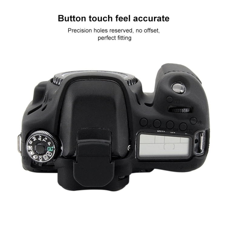 PULUZ Soft Silicone Protective Case for Canon EOS 80D(Black) - Protective Case by PULUZ | Online Shopping South Africa | PMC TechLife | Buy Now Pay Later Mobicred