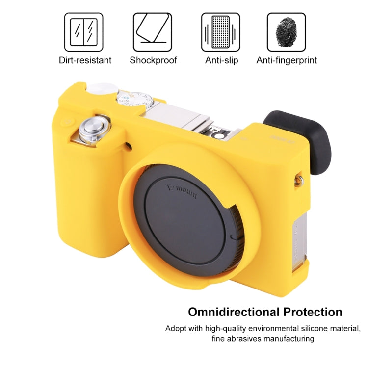 PULUZ Soft Silicone Protective Case for Sony ILCE-6000 / A6000(Yellow) - Protective Case by PULUZ | Online Shopping South Africa | PMC TechLife | Buy Now Pay Later Mobicred