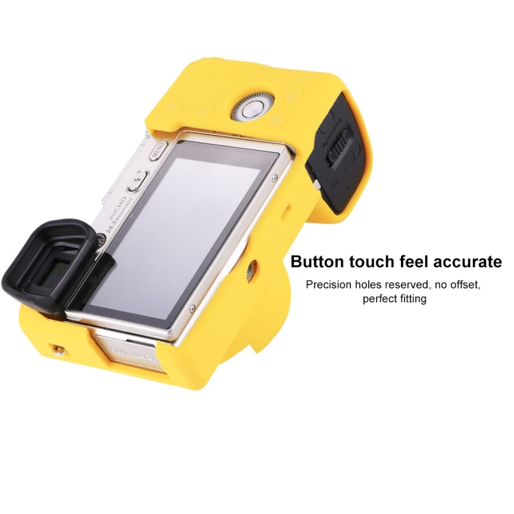 PULUZ Soft Silicone Protective Case for Sony ILCE-6000 / A6000(Yellow) - Protective Case by PULUZ | Online Shopping South Africa | PMC TechLife | Buy Now Pay Later Mobicred