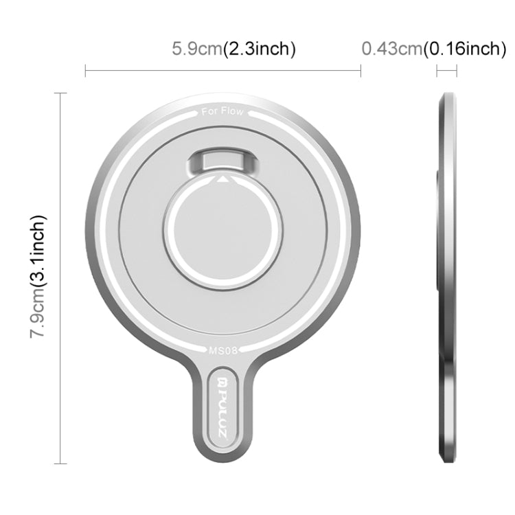 PULUZ For Insta360 FLow Gimbal Magnetic MagSafe Adapter Phone Holder (Silver) - free shipping - PMC TechLife - Order now!