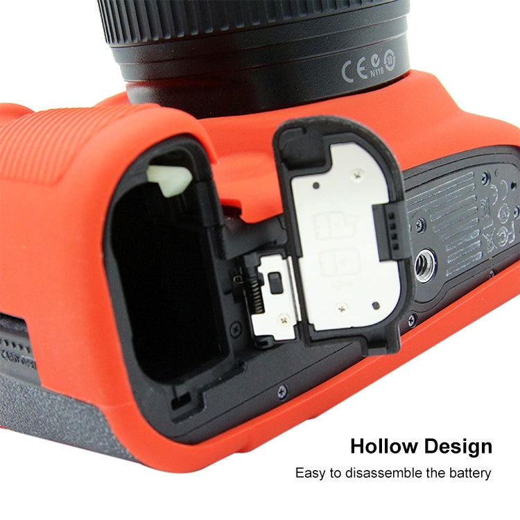 PULUZ Soft Silicone Protective Case for Canon EOS 5D Mark IV(Red) - Protective Case by PULUZ | Online Shopping South Africa | PMC TechLife | Buy Now Pay Later Mobicred