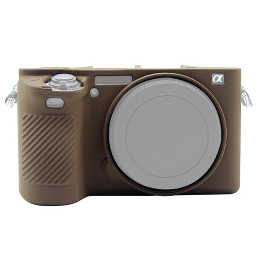PULUZ Soft Silicone Protective Case for Sony ILCE-6500(Coffee) - Protective Case by PULUZ | Online Shopping South Africa | PMC Jewellery | Buy Now Pay Later Mobicred