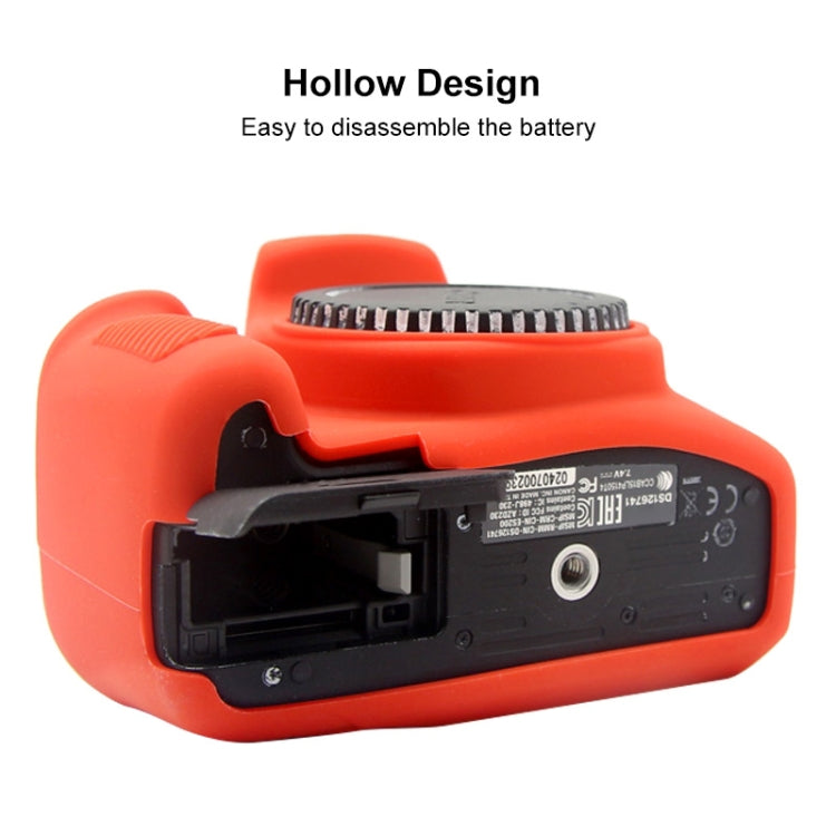PULUZ Soft Silicone Protective Case for Canon EOS 1300D / 1500D(Red) - Protective Case by PULUZ | Online Shopping South Africa | PMC TechLife | Buy Now Pay Later Mobicred