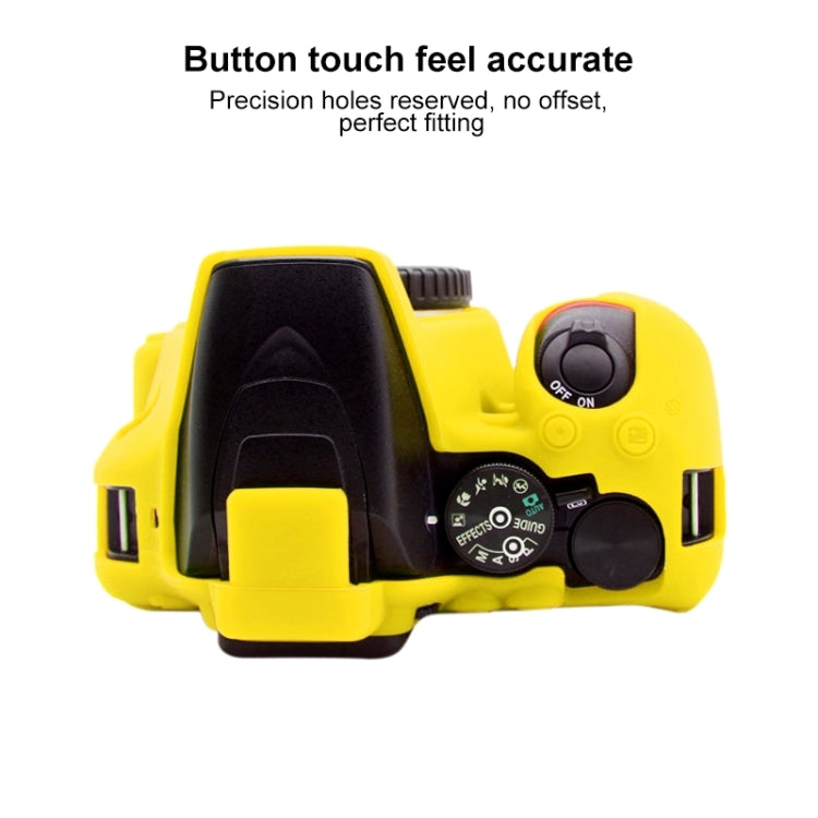PULUZ Soft Silicone Protective Case for Nikon D3500(Yellow) - Protective Case by PULUZ | Online Shopping South Africa | PMC TechLife | Buy Now Pay Later Mobicred