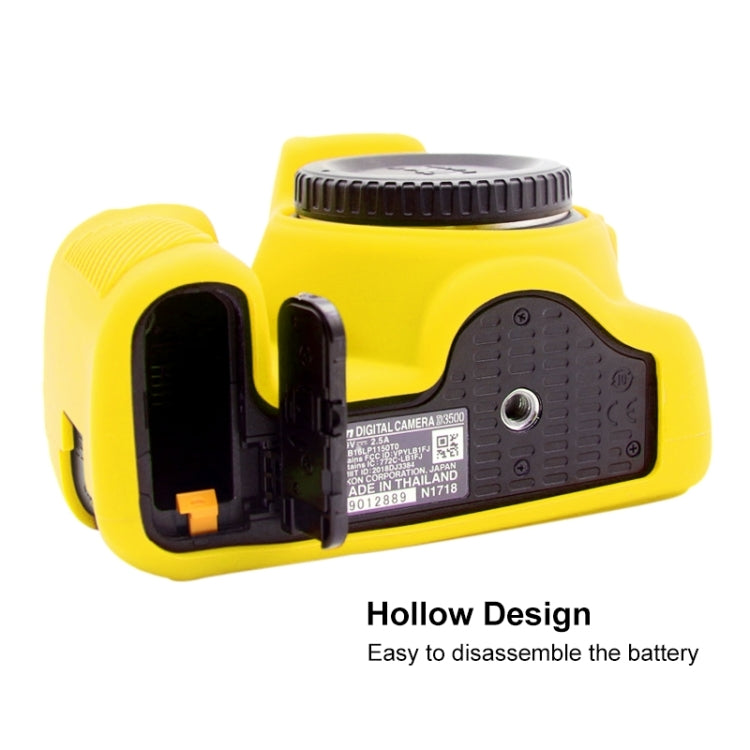 PULUZ Soft Silicone Protective Case for Nikon D3500(Yellow) - Protective Case by PULUZ | Online Shopping South Africa | PMC TechLife | Buy Now Pay Later Mobicred
