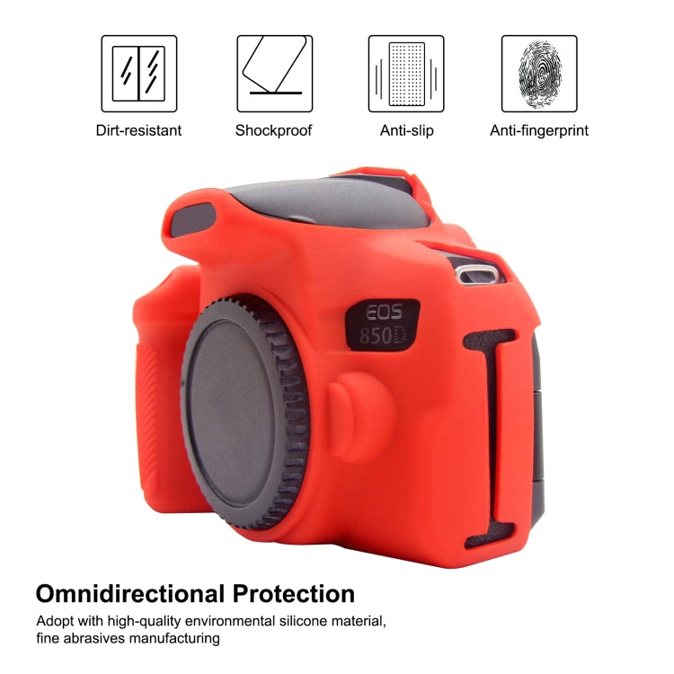 PULUZ Soft Silicone Protective Case for Canon EOS 850D(Red) - free shipping - PMC TechLife - Order now!