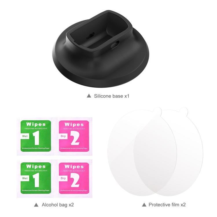 For Insta360 X5 PULUZ Silicone Dock Desktop Adhesive Base Bracket (Black) - free shipping - PMC TechLife - Order now!