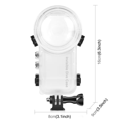 For Insta360 X3 PULUZ Invisible Dive Case 50m Waterproof Sealed Case (Transparent) - Case & Bags by PULUZ | Online Shopping South Africa | PMC Jewellery | Buy Now Pay Later Mobicred