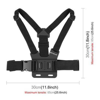 PULUZ  5 in 1 Adjustable Body Mount Belt Chest Strap with Phone Clamp & J Hook Mount & Long Screw Kit - Chest Belt by PULUZ | Online Shopping South Africa | PMC Jewellery | Buy Now Pay Later Mobicred