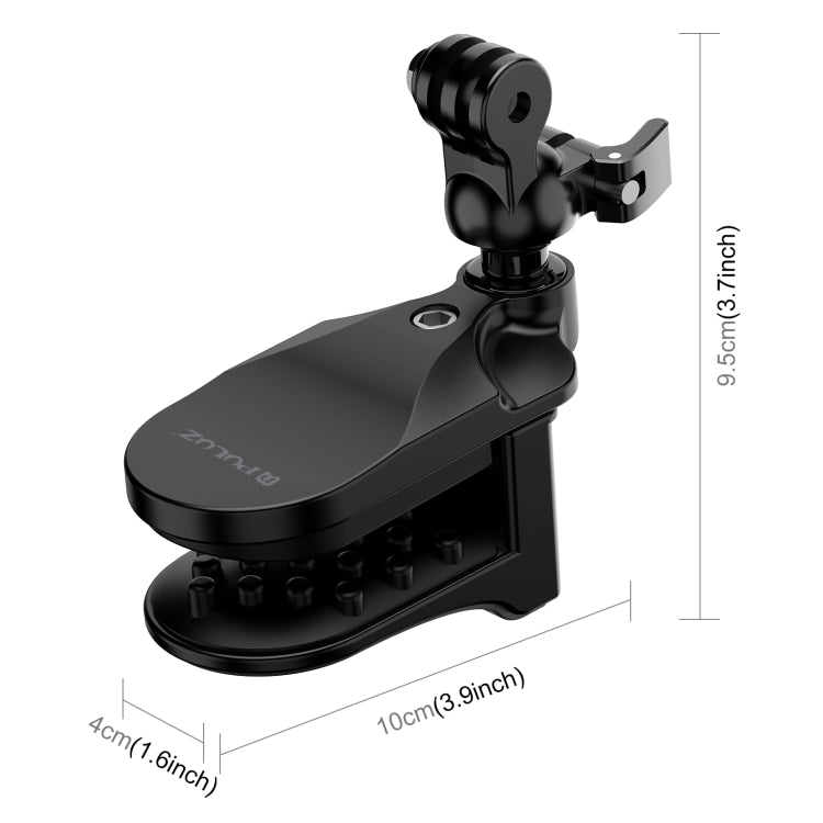 PULUZ Motorcycle Helmet Chin Clamp Mount for GoPro and Other Action Cameras (Black) - Helmet Mount by PULUZ | Online Shopping South Africa | PMC Jewellery | Buy Now Pay Later Mobicred