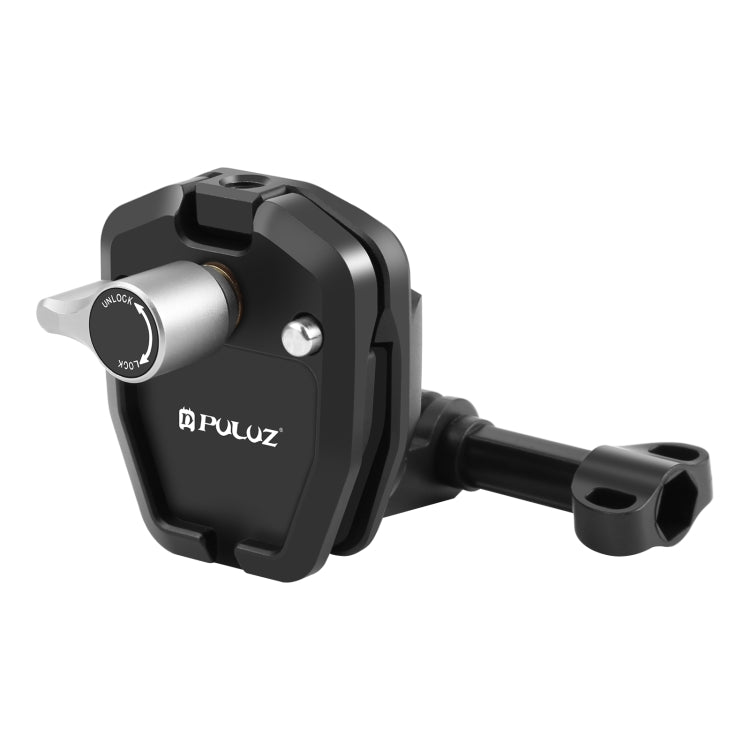 PULUZ Motorcycle Windshield Action Camera Mount Clip for GoPro Hero12 Black / DJI Osmo Action 4 / Insta360 X4 / Ace Pro and Other Action Cameras (Black) - Holder by PULUZ | Online Shopping South Africa | PMC Jewellery | Buy Now Pay Later Mobicred