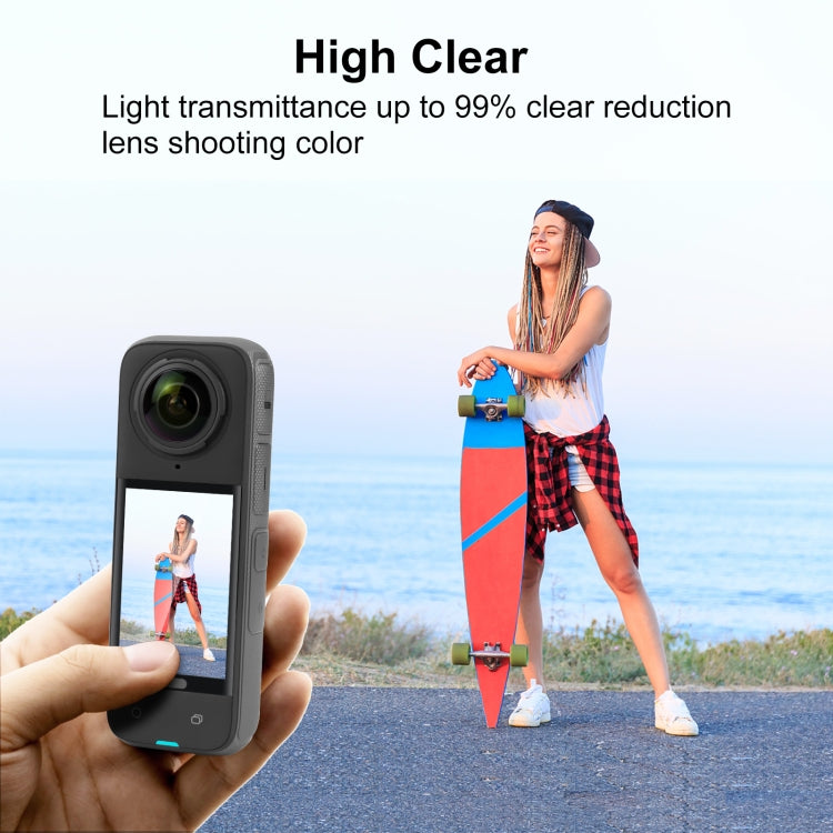 For Insta360 X4 PULUZ 9H 2.5D Curved HD Screen Tempered Glass Film (Transparent) - Protective Film & Stickers by PULUZ | Online Shopping South Africa | PMC Jewellery