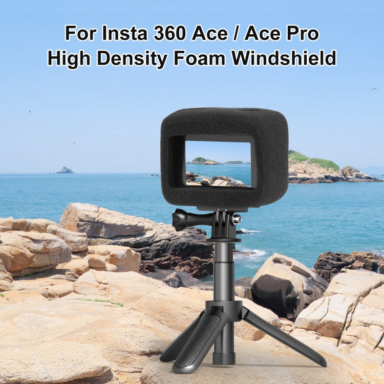 For Insta360 Ace Pro / Ace PULUZ High Density Foam Windshield (Black) - Case & Bags by PULUZ | Online Shopping South Africa | PMC TechLife | Buy Now Pay Later Mobicred