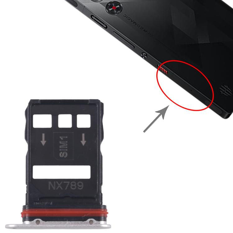 For ZTE nubia RedMagic 10 Pro SIM + SIM Card Tray (Silver) - free shipping - PMC TechLife - Order now!