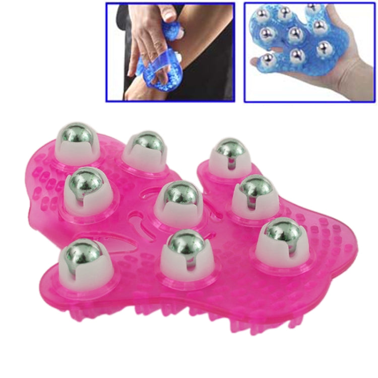 Thickened Palm-shaped Handheld Ball Meridian Massager(Magenta) - free shipping - PMC TechLife - Order now!