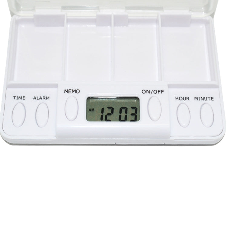 Portable Transparent Travel Pills Reminder Multi-Alarm(White) - free shipping - PMC TechLife - Order now!