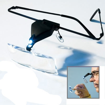 1.5X / 2.5X / 3.5X Magnifier Glasses with LED Light(Black) - Glasses Style by PMC Jewellery | Online Shopping South Africa | PMC Jewellery
